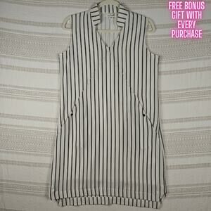 Simply Noelle Striped Sleeveless Pocket Dress Size S/M New